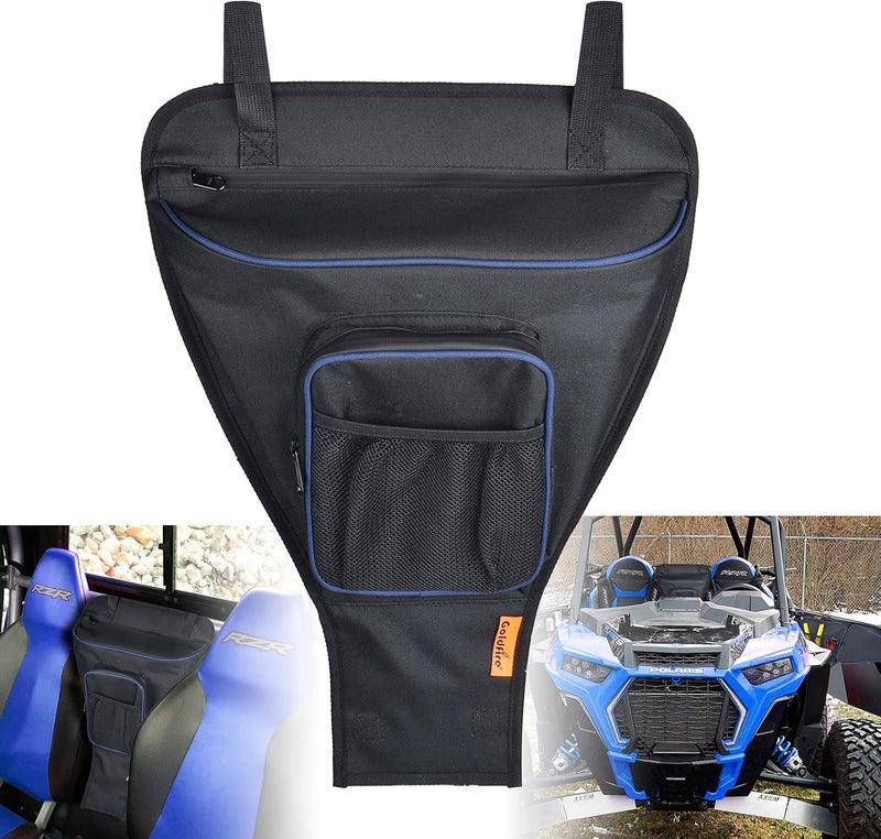 Sresk RZR Center Seat Storage Bag with Blue Piping - Image 5