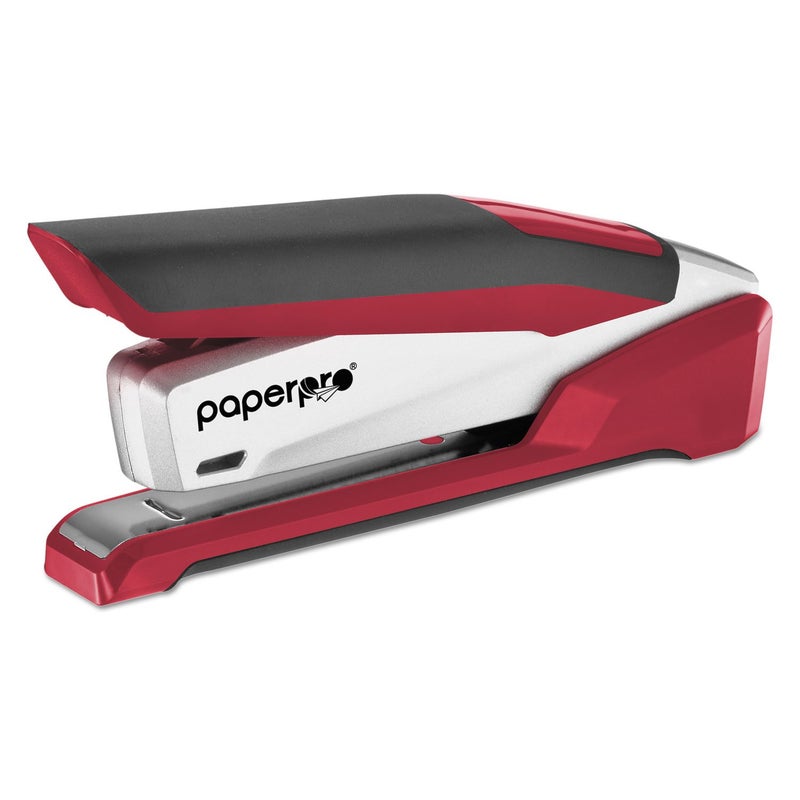 PaperPro 1117 inPOWER+ 28 Premium Desktop Stapler, 28-Sheet Capacity, Red/Silver - Image 1