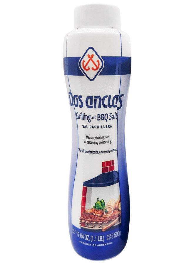 Dos Anclas Sal Parrillera, Rock Salt for Grilling and BBQ, Refined Medium Grain Salt for Meat and Seafood, Multi-Purpose Seasoning Gourmet Salt, 17.64 Oz (1.1 LB) - Image 1