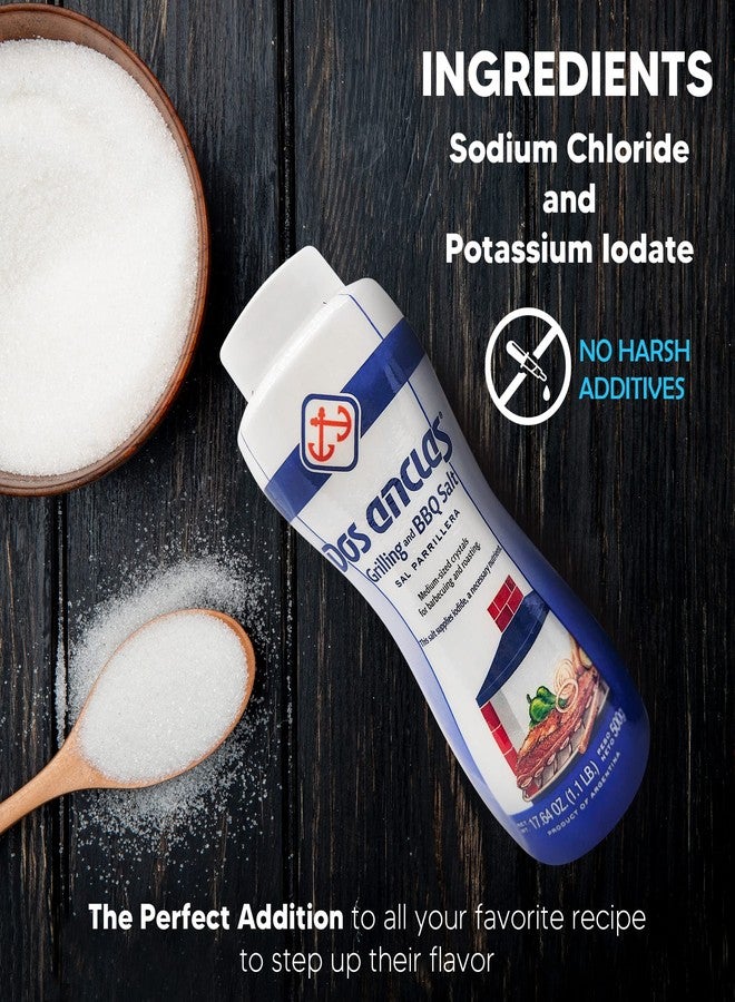 Dos Anclas Sal Parrillera, Rock Salt for Grilling and BBQ, Refined Medium Grain Salt for Meat and Seafood, Multi-Purpose Seasoning Gourmet Salt, 17.64 Oz (1.1 LB) - Image 4