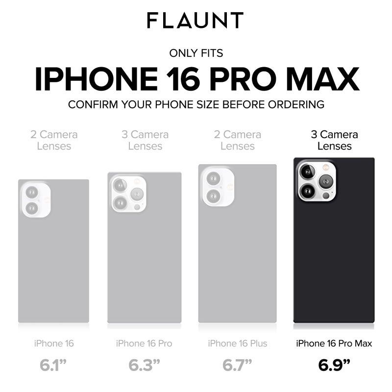Flaunt Official Square Protective Case - Compatible with iPhone 16 Pro Max - Compatible with MagSafe & Wireless Charging - Drop-Tested & Shockproof - (Opal Shell) - Image 3