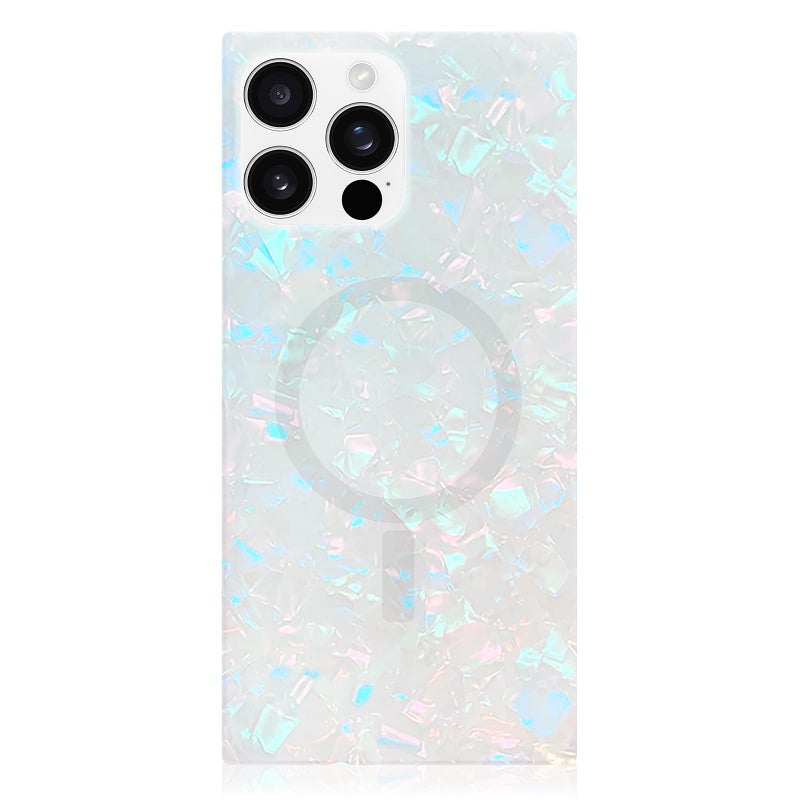 Flaunt Official Square Protective Case - Compatible with iPhone 16 Pro Max - Compatible with MagSafe & Wireless Charging - Drop-Tested & Shockproof - (Opal Shell) - Image 1
