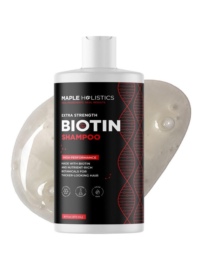مايبل هوليستكس شامبو البيوتين الفائق للشعر الخفيف - شامبو مكثف فائق القوة للرجال والنساء مع فيتامينات ب وزيت إكليل الجبل العطري - شامبو خالٍ من الكبريتات بتركيبة البيوتين للعناية بالشعر وفروة الرأس - Image 1