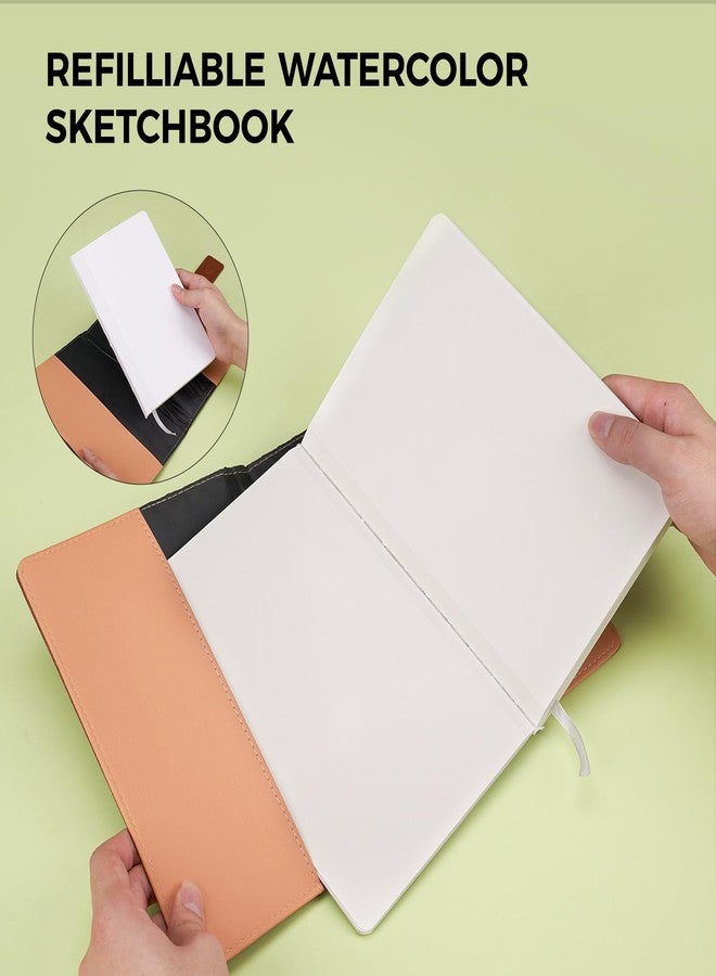 Lightwish Watercolor Sketchbook,8.2 x 5.5 inch,20 Sheets Hot Press 100% Cotton 300 GSM 140lb,A5 Watercolor Paper for Art Painting, Drawing, Mixed Media - Image 3