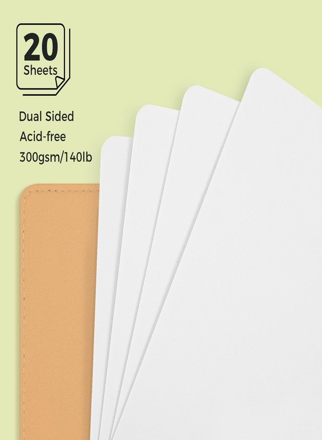 Lightwish Watercolor Sketchbook,8.2 x 5.5 inch,20 Sheets Hot Press 100% Cotton 300 GSM 140lb,A5 Watercolor Paper for Art Painting, Drawing, Mixed Media - Image 5