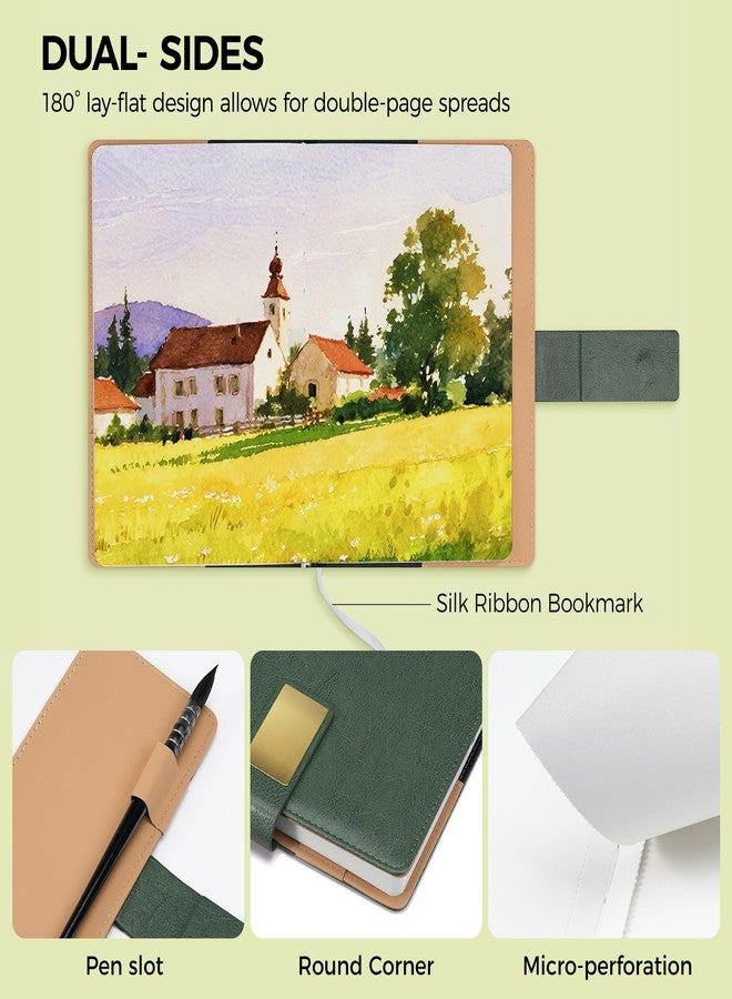 Lightwish Watercolor Sketchbook,8.2 x 5.5 inch,20 Sheets Hot Press 100% Cotton 300 GSM 140lb,A5 Watercolor Paper for Art Painting, Drawing, Mixed Media - Image 2