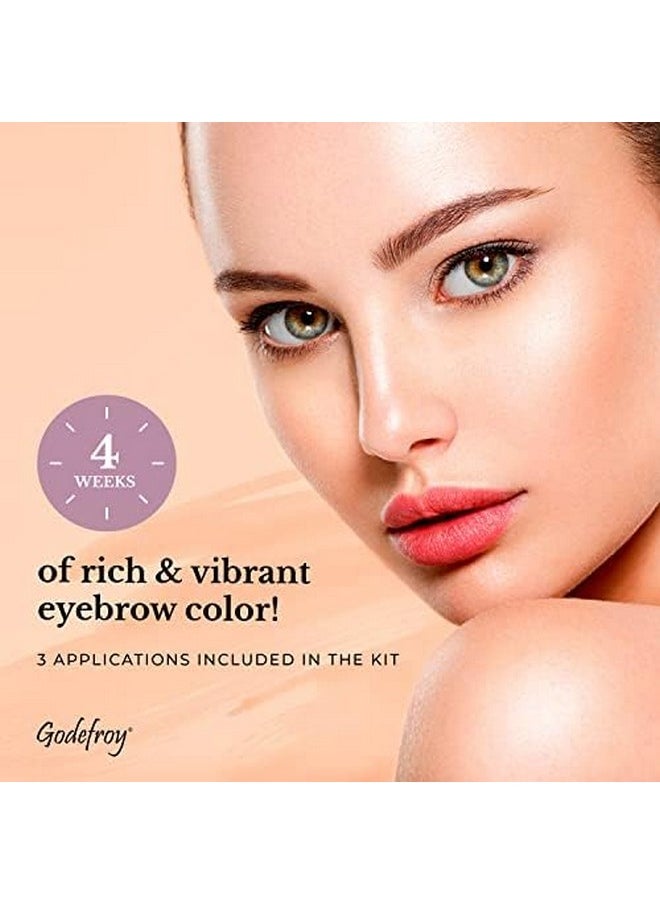 Godefroy Godefroy Instant Eyebrow Color, Medium Brown, 0.18 ounces, 12-weeks of long lasting, 3-applications per kit, 3 Count (Pack of 1)  - Image 3
