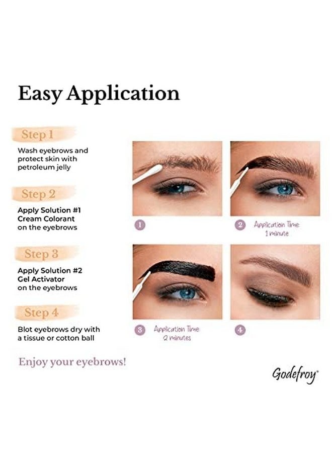 Godefroy Godefroy Instant Eyebrow Color, Medium Brown, 0.18 ounces, 12-weeks of long lasting, 3-applications per kit, 3 Count (Pack of 1)  - Image 4