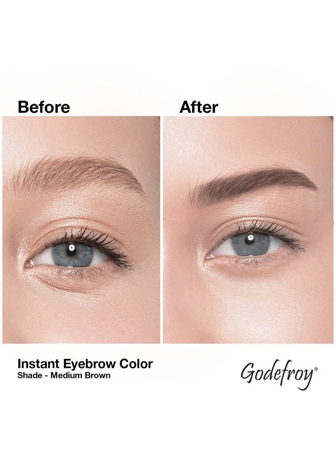 Godefroy Godefroy Instant Eyebrow Color, Medium Brown, 0.18 ounces, 12-weeks of long lasting, 3-applications per kit, 3 Count (Pack of 1)  - Image 5