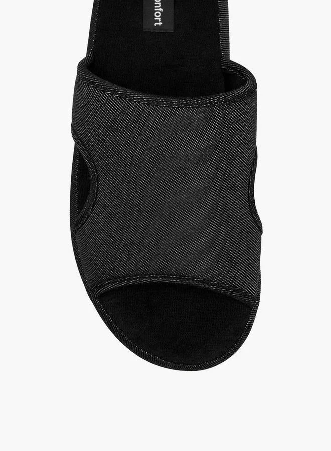 Le Confort BLACK Men Slip-On Bedroom Slippers for Men | Best Price UAE