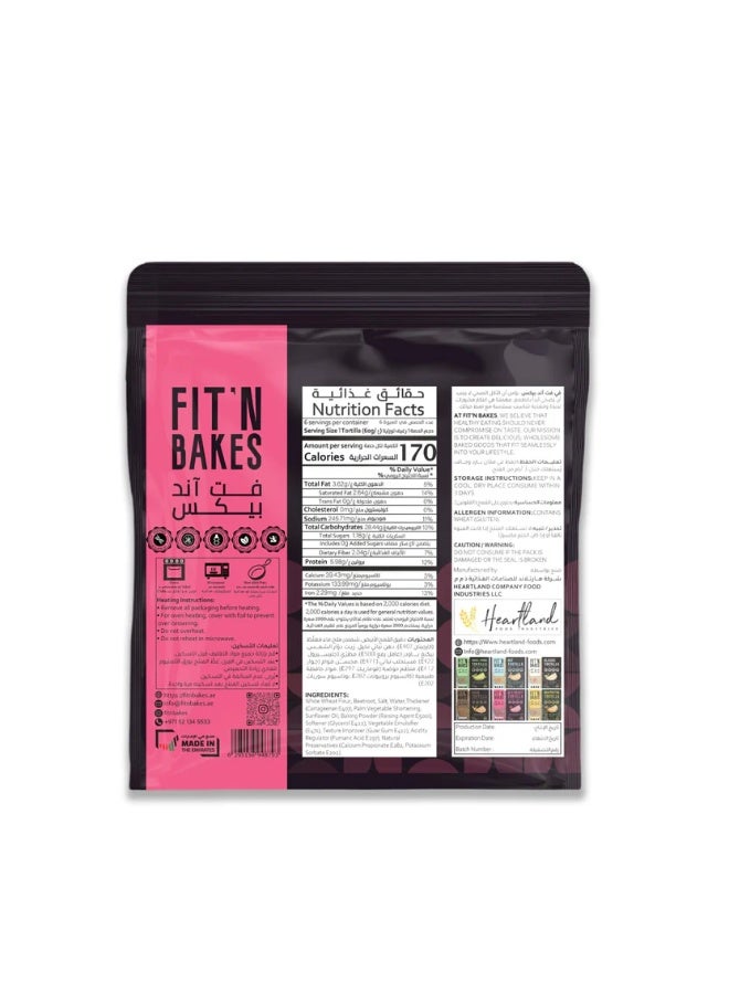 FIT 'N Bakes Beetroot Tortilla, 360g (Beetroot) - Image 3