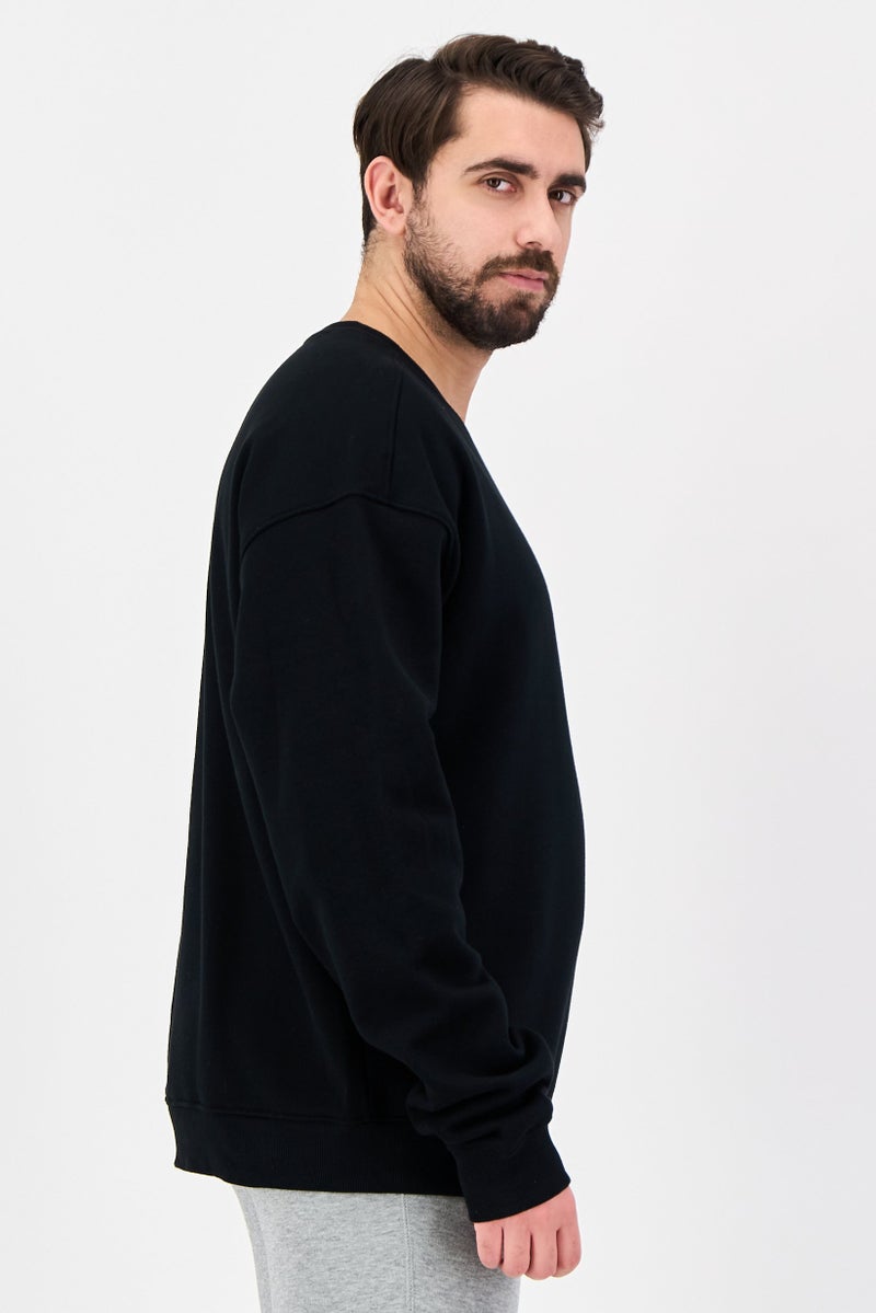 Reebok Men Sportswear Fit Long Sleeve Outdoor Sweatshirt, Black - Image 2