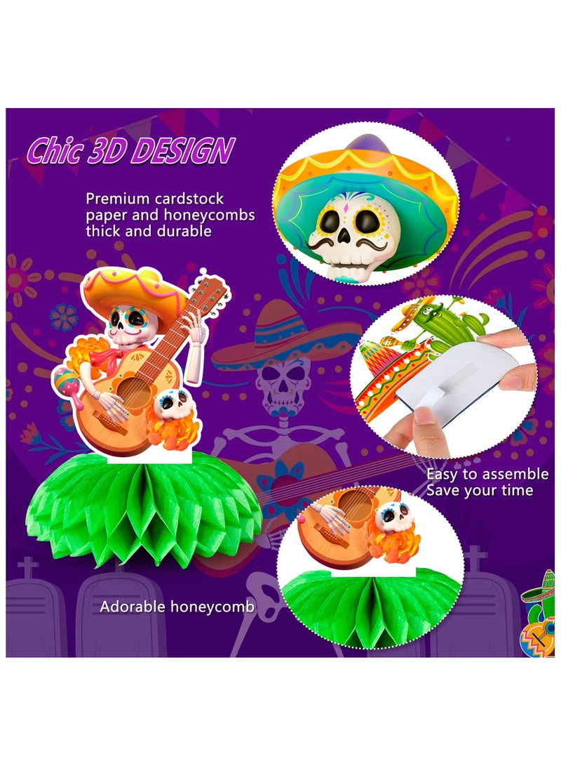 Fiesta Honeycomb Table Centerpiece, 9pcs Mexican Fiesta Party Centerpieces Cinco de Mayo Table Decorations Mexican Centerpieces for Tables