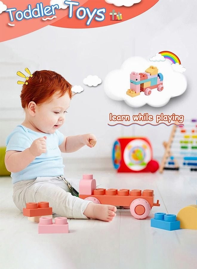 MIXDE 80-Piece Large Construction Block Toys For Toddler Safe Playing Learning Stacking Block - Image 5