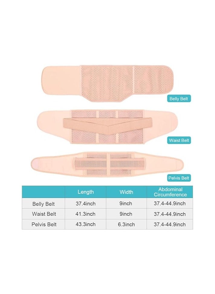1st - 3 in 1 Postpartum Support Belt Recovery Belt with Instructions, Waist Belt Wraps Stomach and Pelvis for Postpartum Body Shaping - Image 1