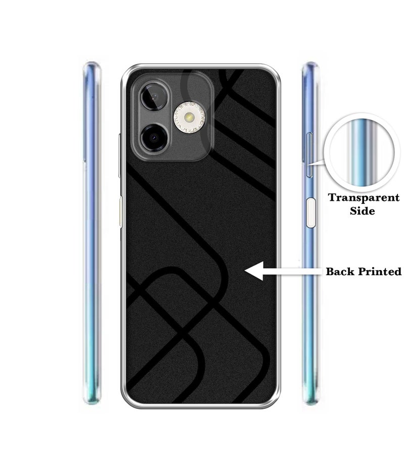 Casotec Zig-Zag Black Line Design Printed Silicon Soft TPU Back Case Cover for Lava Shark 5G - Image 2