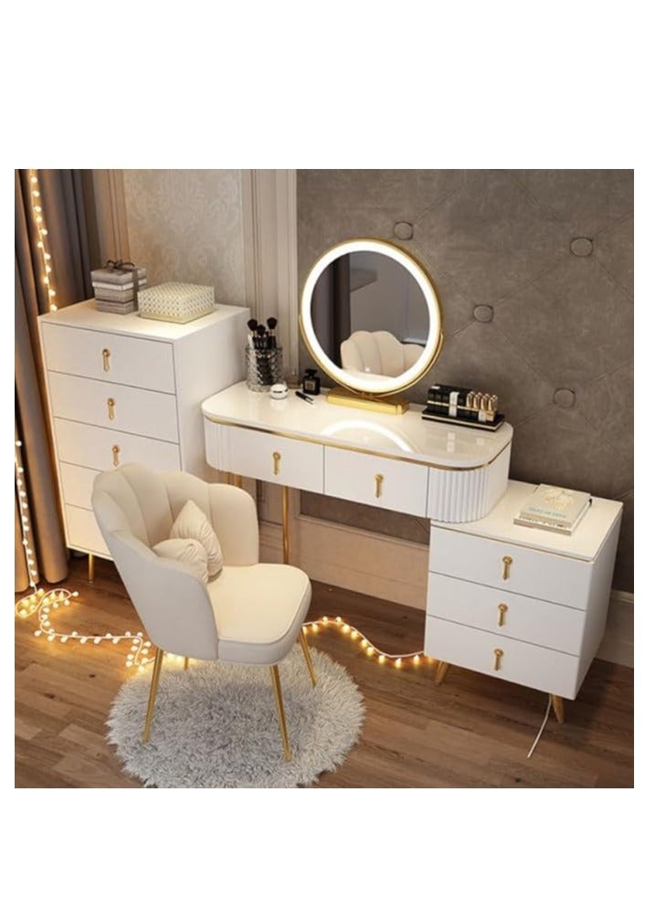Cool Baby Light luxury Dressing Table Bedroom Modern Simple Network Red Ins Style Makeup Table Nordic Storage Cabinet One Size  - Image 1