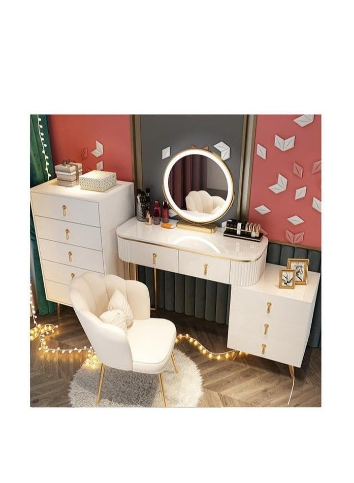 Cool Baby Light luxury Dressing Table Bedroom Modern Simple Network Red Ins Style Makeup Table Nordic Storage Cabinet One Size  - Image 3