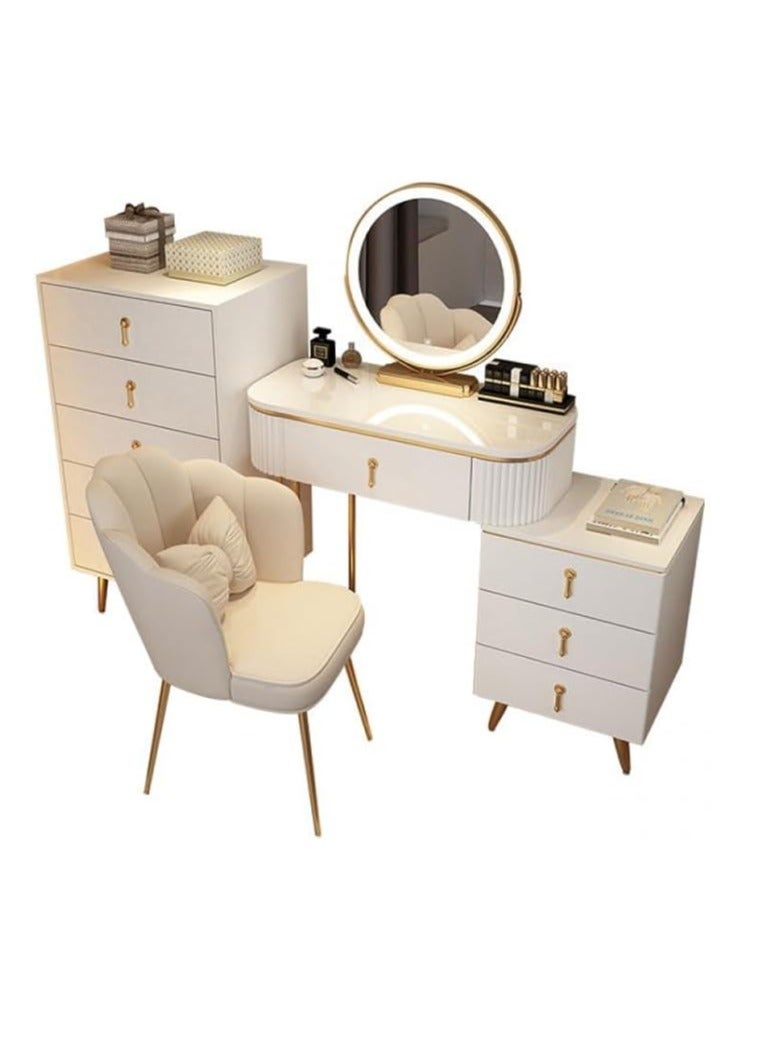 Cool Baby Light luxury Dressing Table Bedroom Modern Simple Network Red Ins Style Makeup Table Nordic Storage Cabinet One Size  - Image 2