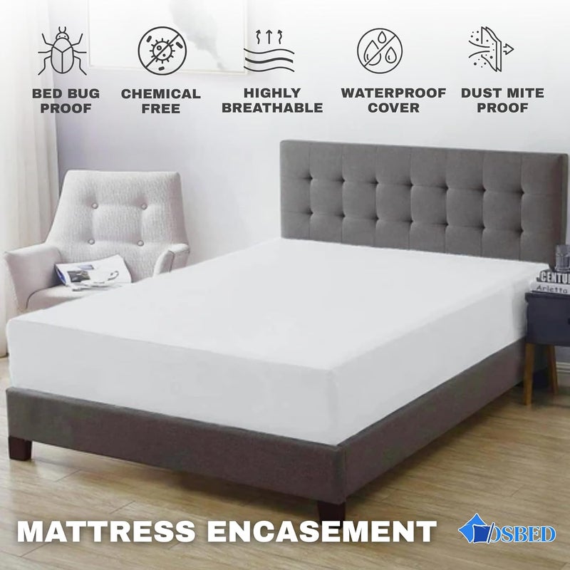 OSBED® 300TC Cotton Waterproof Mattress Protector with Deep Pocket - California King - Image 3
