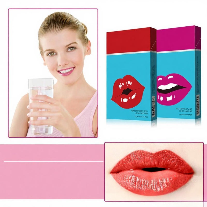 20PCS Lip Gloss Swabs Cotton Swabs with Lipstick Oil Lip Makeup Waterproof Long-lasting Moisturizing Disposable Lip Swabs - Image 5