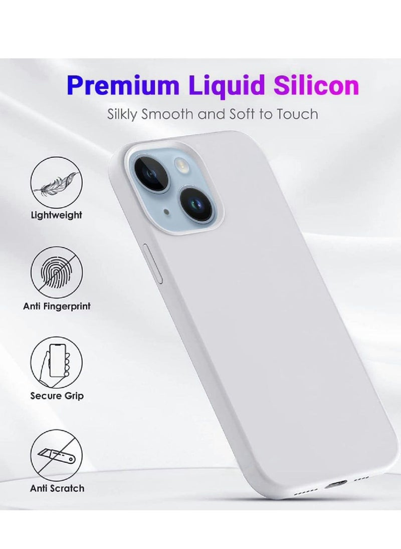 iPhone 14 Case with Magsafe with Scratch Resistant Thin and Slim Classic Shockproof Protection (White)