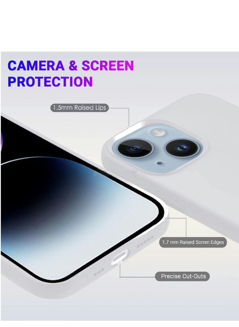iPhone 14 Case with Magsafe with Scratch Resistant Thin and Slim Classic Shockproof Protection (White)