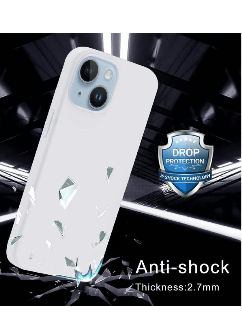 iPhone 14 Case with Magsafe with Scratch Resistant Thin and Slim Classic Shockproof Protection (White)