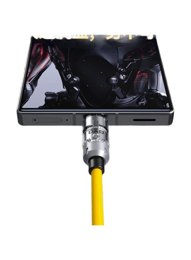 Nubia Red Devil Type-C Data Cable, Pd3.1 Fast Charging 240W Charging Cable, 6A Universal For Apple 15, Huawei Laptops, Macbook, Customized Cable, 1.5 Meters, Yellow - Image 3