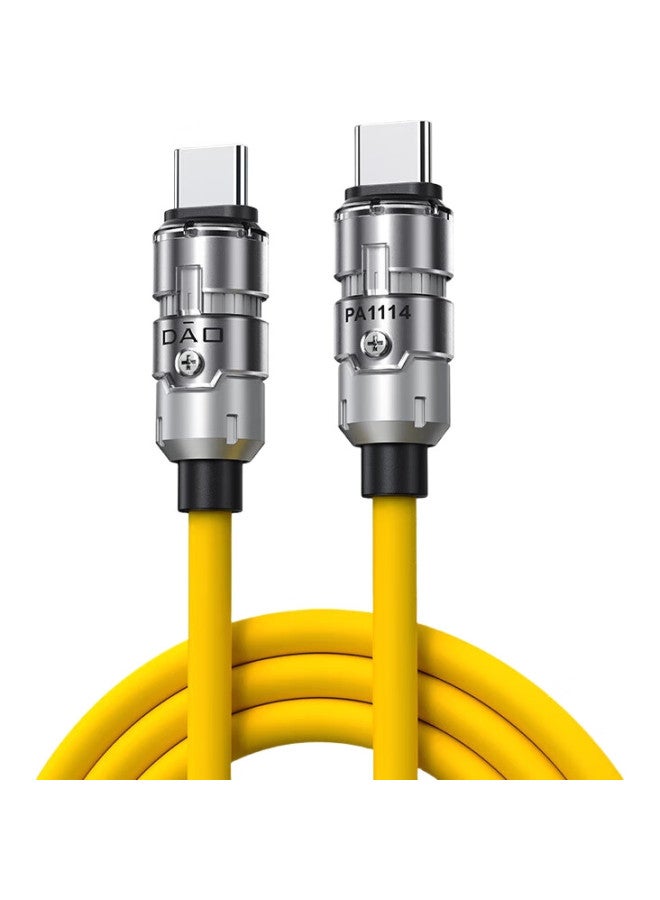 Nubia Red Devil Type-C Data Cable, Pd3.1 Fast Charging 240W Charging Cable, 6A Universal For Apple 15, Huawei Laptops, Macbook, Customized Cable, 1.5 Meters, Yellow - Image 2