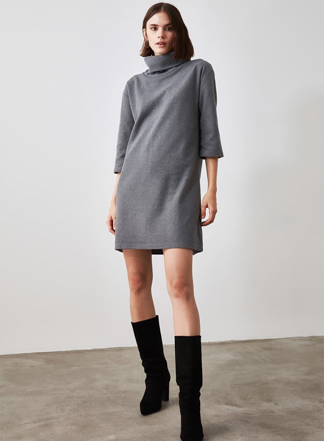 trendyol Dress - Gray - Shift - Image 5