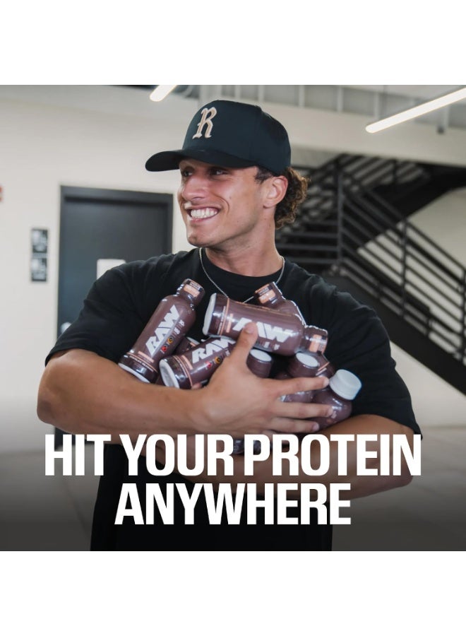 RAW Core Ready-to-Drink (RTD) Protein Shake – Cookies & Cream | 30g Grass-Fed Isolate Protein, 150 Calories, 0g Added Sugar – Informed Sport Certified (12oz Bottle) - Image 2