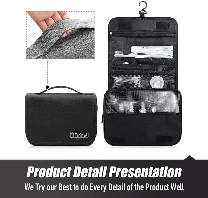 Goodern Hanging Travel Toiletry Bag Organizer - Waterproof Cosmetic Bag for Men & Women - Image 2