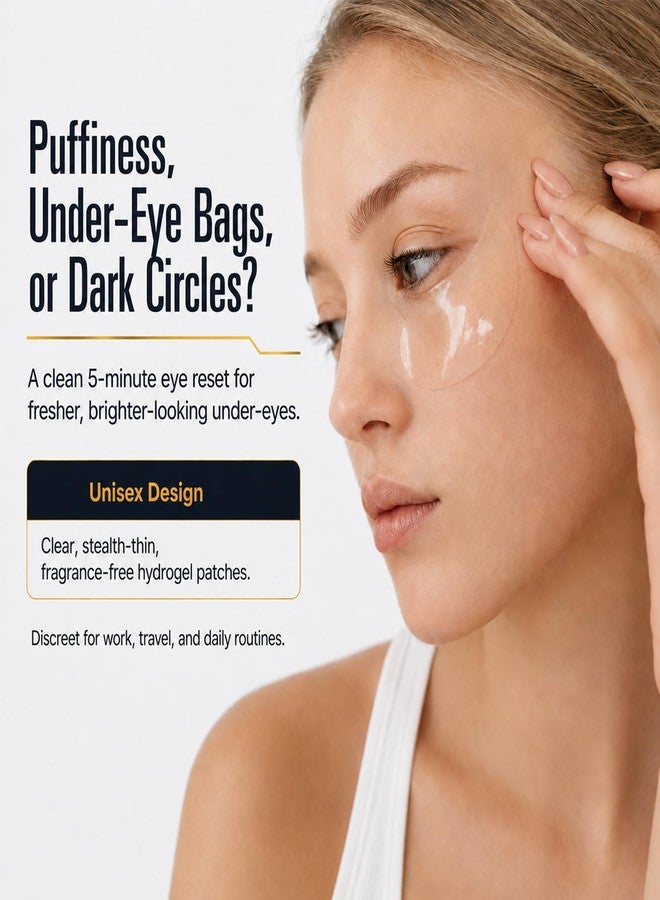 Tintark Black Optics Caffeine Under Eye Patches, 28 Pairs Hydrogel Eye Masks with Peptides, Niacinamide & Black Truffle for Puffy Eyes, Dark Circles & Tired Eyes - Image 2