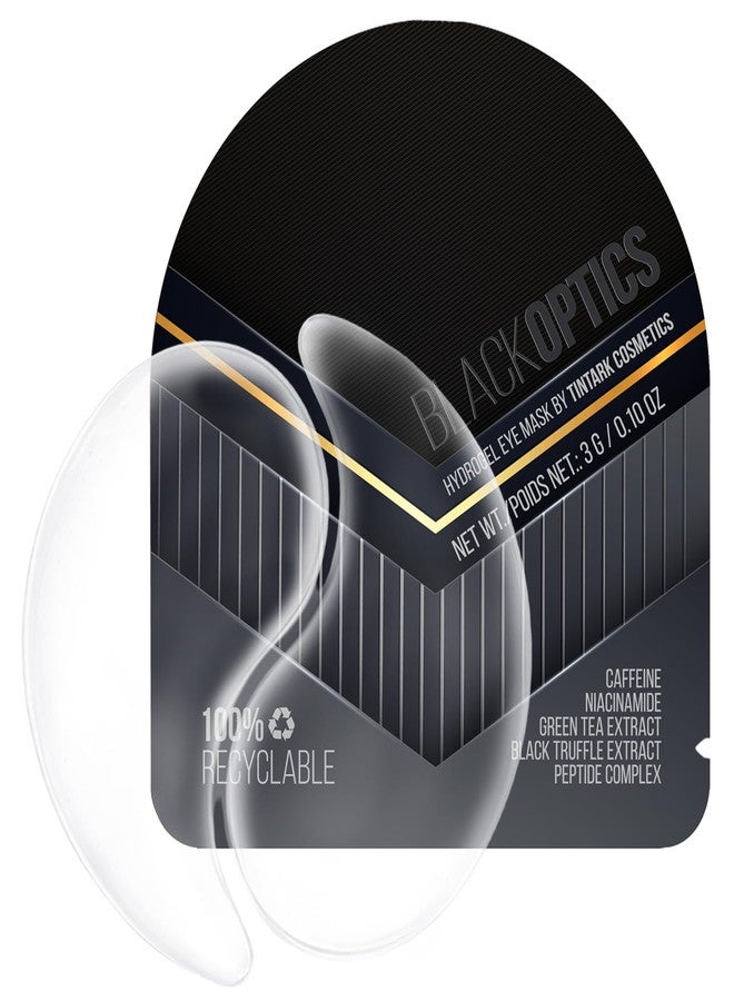 Tintark Black Optics Caffeine Under Eye Patches, 28 Pairs Hydrogel Eye Masks with Peptides, Niacinamide & Black Truffle for Puffy Eyes, Dark Circles & Tired Eyes - Image 1