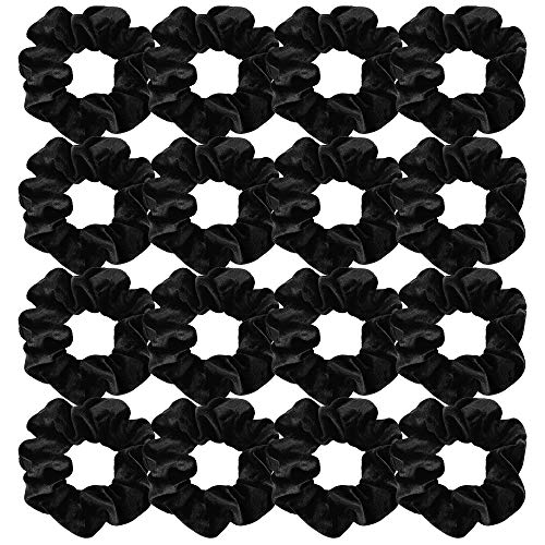 Semato 16 Pack Black Velvet Scrunchies for Hair Scrunchy Hair Ties Ropes for Women or Girls Hair Accessories - Image 1