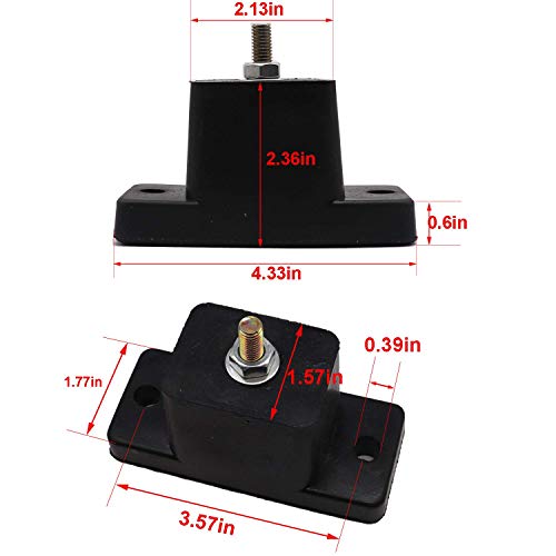 Shop4Ever® Tafta 4 Pack Heavy Duty Anti-Vibration Rubber Pads,Anti-Vibration Shock Absorbing Rubber Mounting Bracket for Outdoor Ductless Mini Split Air Conditioner Condensers(Black) - Image 2