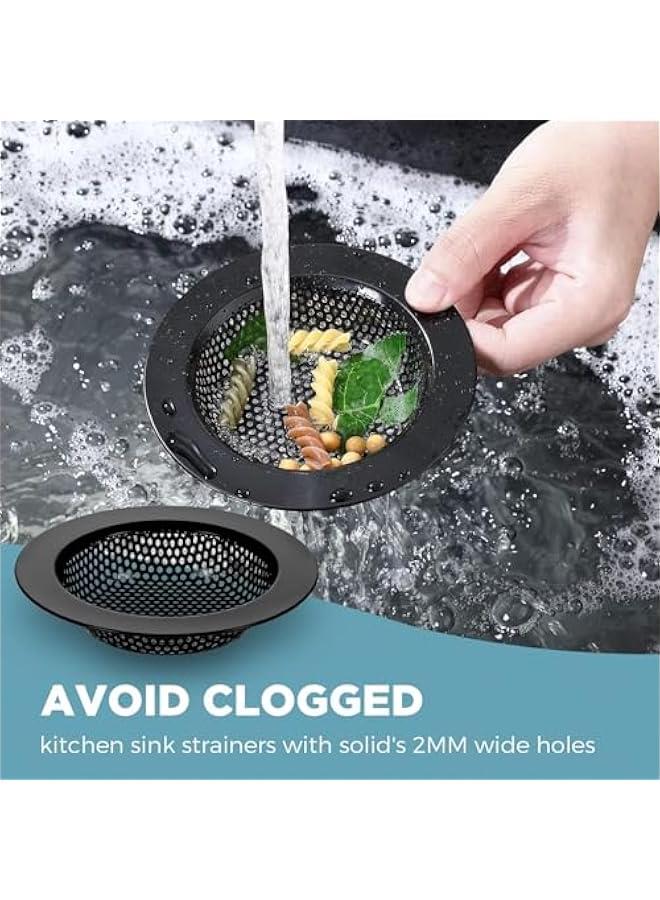 HOOKOR 3 Pcs Kitchen Sink Drain Strainer and Stopper,Stainless Steel Garbage Disposal Plug with Handle, Universal Anti-Clogging Kitchen Sink Filter,Sieve Basket Strainer - Image 4