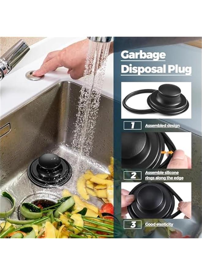 HOOKOR 3 Pcs Kitchen Sink Drain Strainer and Stopper,Stainless Steel Garbage Disposal Plug with Handle, Universal Anti-Clogging Kitchen Sink Filter,Sieve Basket Strainer - Image 5