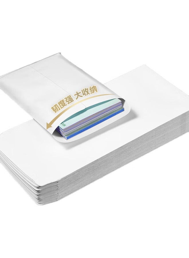 Kingdee 50 Sheets No. 2 White Blank Envelopes 175*110Mm, Empty Receipt Envelope, All White Invitation Envelope, Simple Business Style - Image 2