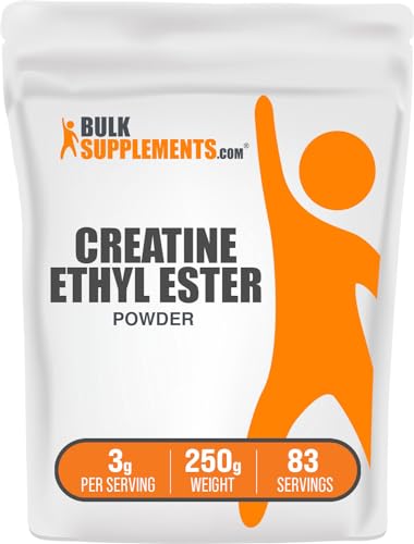 BulkSupplements.com Creatine Ethyl Ester HCl Powder - Creatine Supplement, Creatine Ethyl Ester Powder - Unflavored & Gluten Free, 3g per Serving, 250g (8.8 oz) (Pack of 1) - Image 1