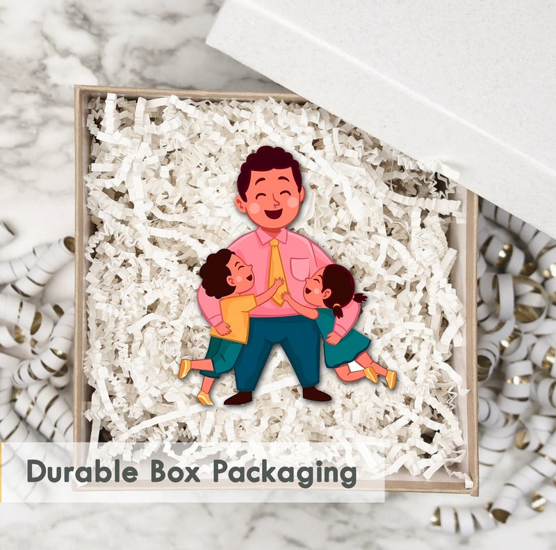 Click n ship Multicolor Dad With Kids Playing Magnet - Image 4