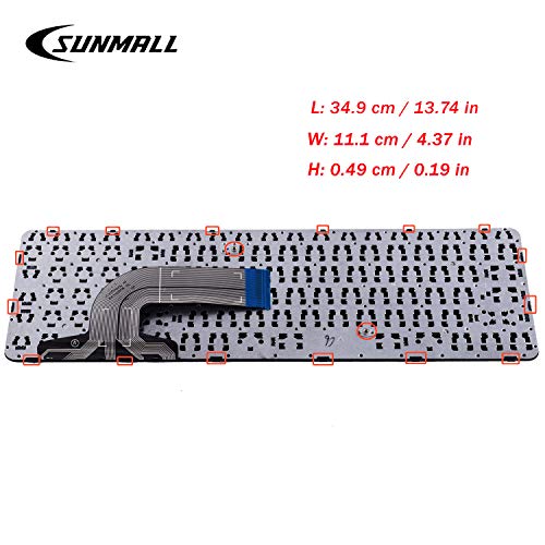 SUNMALL Mate Laptop Keyboard with Frame Compatible with HP Pavilio 15-f 15-g 15-r 15-e 15-f387wm 15-d035dx 15-f233wm 15-f272wm 15-f010wm 15-n290nr 15-e 15-f222wm 15-f271wm US Layout - Image 2