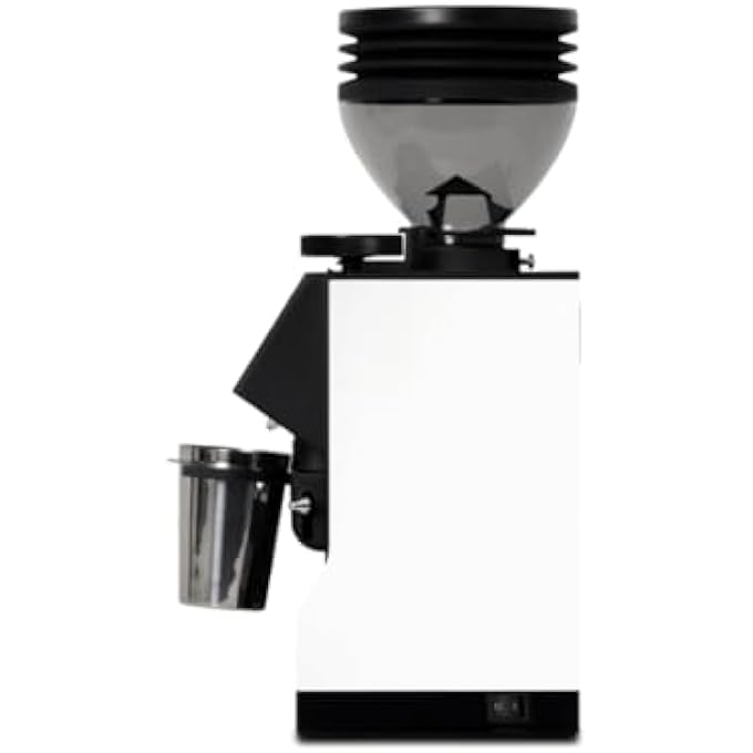 إيوريكا مطحنة القهوة Mignon Zero بجرعة واحدة من الإسبريسو الكهربائية مع تعديل ميكرومتري بدون خطوة 55 مم بيضاء مسطحة - Image 3