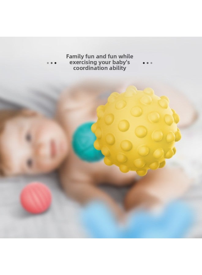 Loquat Baby Soft Rubber Hand Grip Ball Tactile Perception Training Grip Touch Ball Toy Massage Ball Touch Ball-Color:English-pinch Ball (six-piece Set D Type)-Specifications:The Minimum Order For English S - Image 3