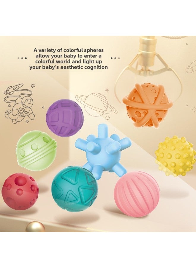 Loquat Baby Soft Rubber Hand Grip Ball Tactile Perception Training Grip Touch Ball Toy Massage Ball Touch Ball-Color:English-pinch Ball (six-piece Set D Type)-Specifications:The Minimum Order For English S - Image 5