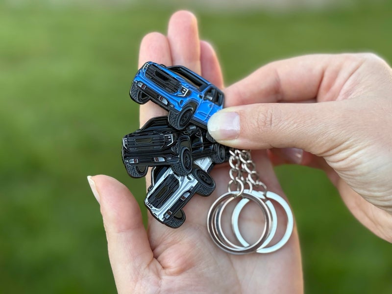 FOUR WHEEL BEAST Sierra Keychain compatible with GMC Sierra 1500 Accessories AT4 Denali 2025 2024 Key Chain (White) - Image 5