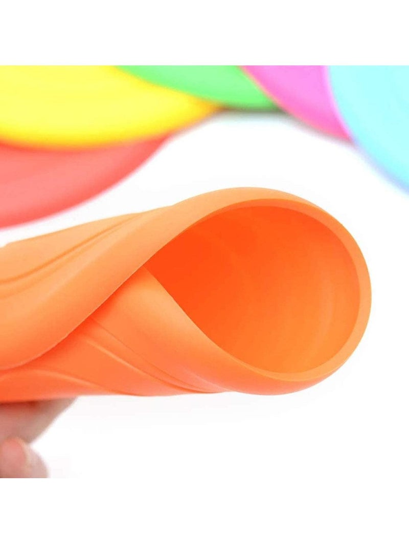 Rubik لعبة القرص الطائر للأطفال، لعبة فريسبي للكلاب، لعبة خارجية، قرص طائر لتعليم رياض الأطفال، سيليكون ناعم (18 سم، برتقالي) - Image 4