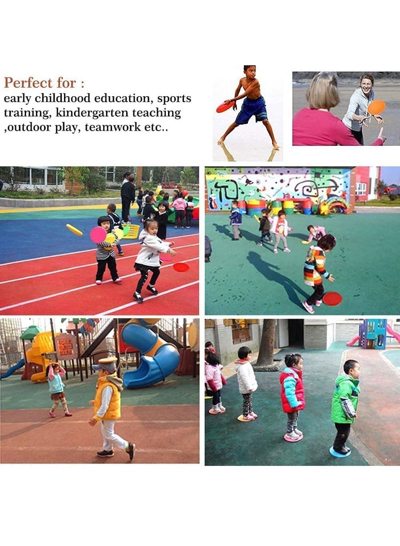 Rubik لعبة القرص الطائر للأطفال، لعبة فريسبي للكلاب، لعبة خارجية، قرص طائر لتعليم رياض الأطفال، سيليكون ناعم (18 سم، برتقالي) - Image 2