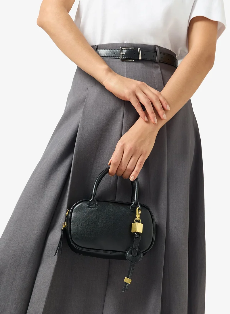 Ella Circular Crossbody With Top Handle